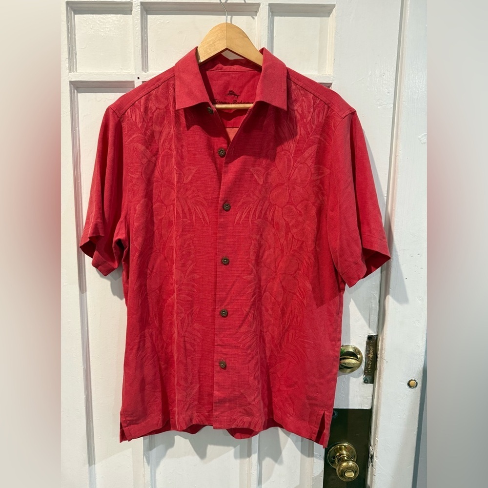 Tommy Bahama Red Floral Casual Shirt